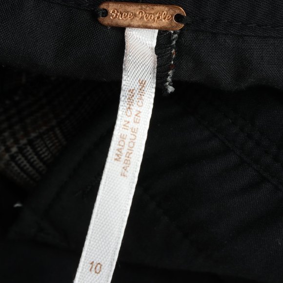 Free People Plaid Wide Leg Pants - Picture 5 of 8